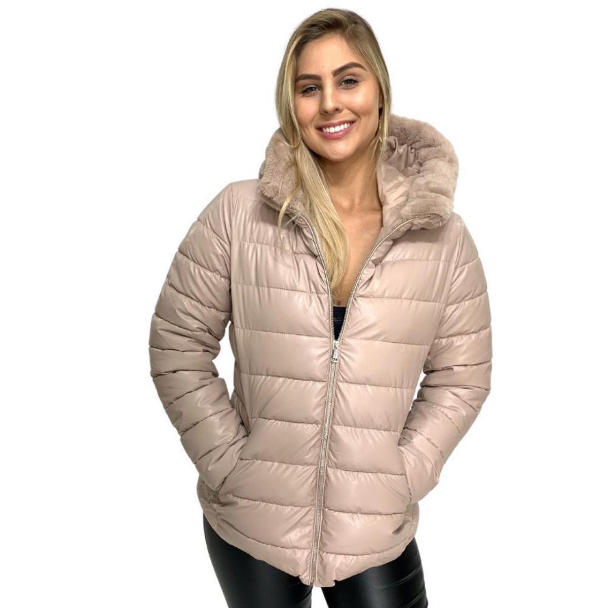 JAQUETA NYLON FACINELLI FEMININA - Nude Menor preço em JAQUETA NYLON FACINELLI FEMININA - Nude
