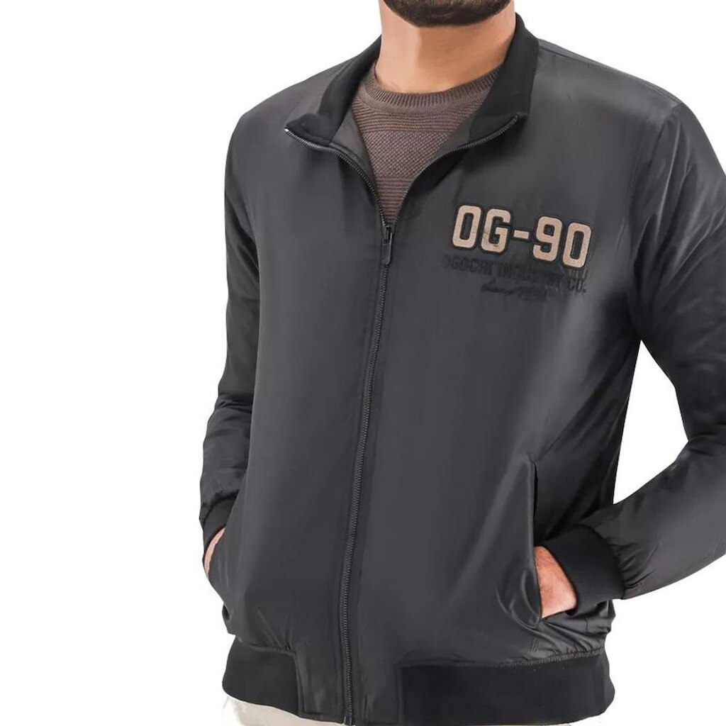 Jaqueta Ogochi Casual Slim Preta