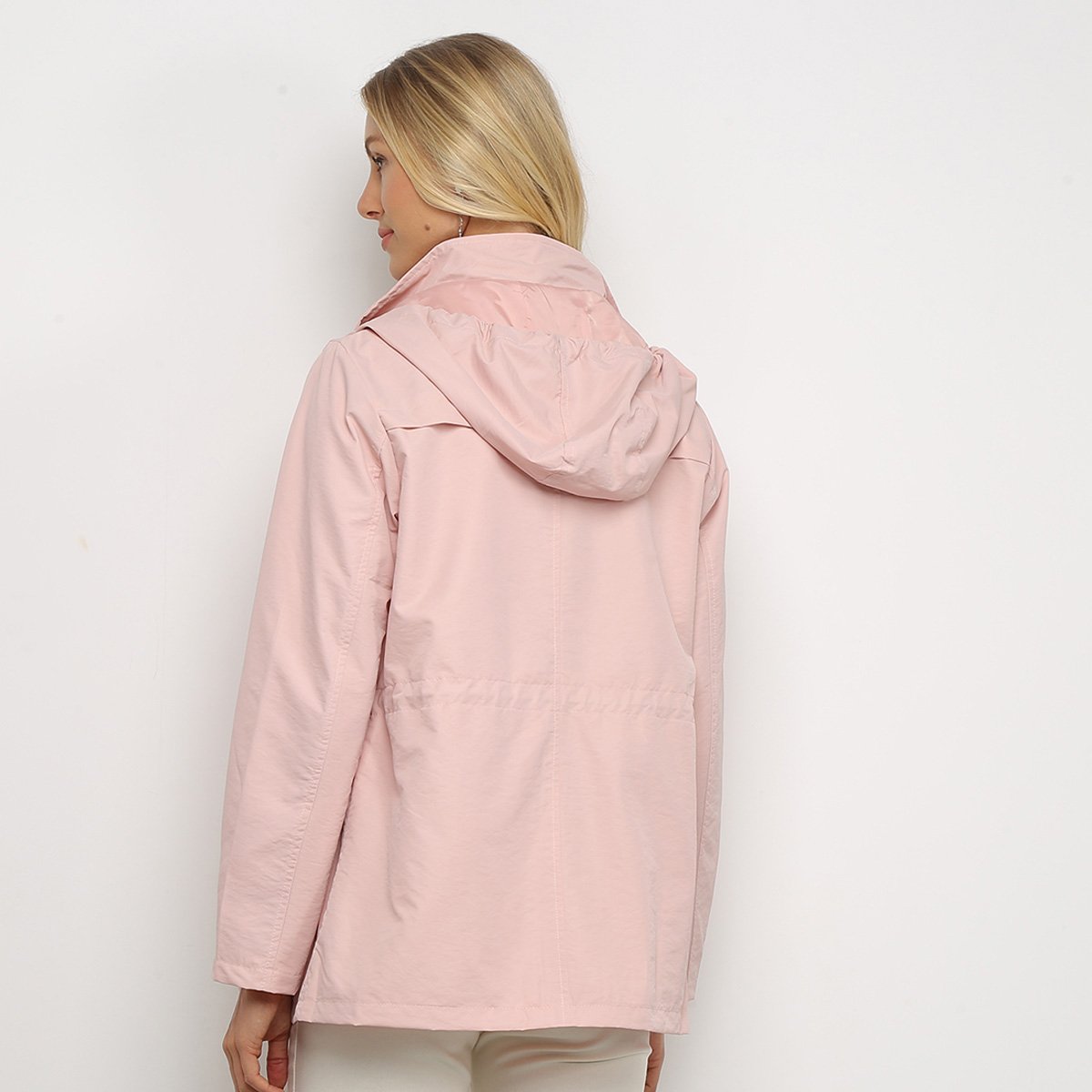 jaqueta parka rosa