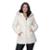 Jaqueta ParKa Feminina Dupla Face Nylon/Peluciada Off-White - Areia