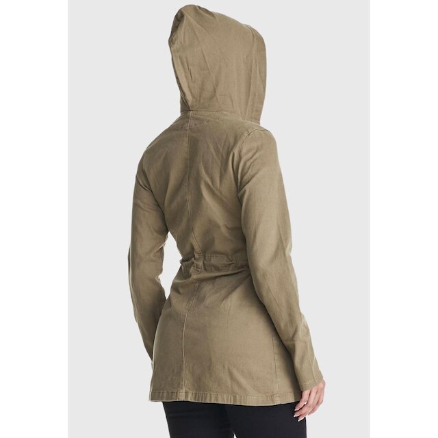 Jaqueta Parka Feminina HNO Com Capuz Caqui