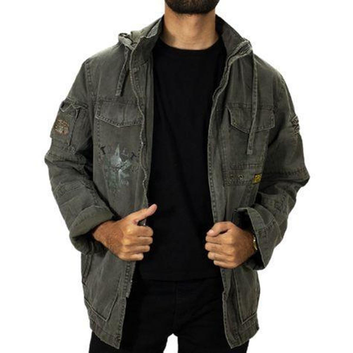 Masculina Zattini Jaqueta Parka Com Capuz Masculina Jaqueta Parka