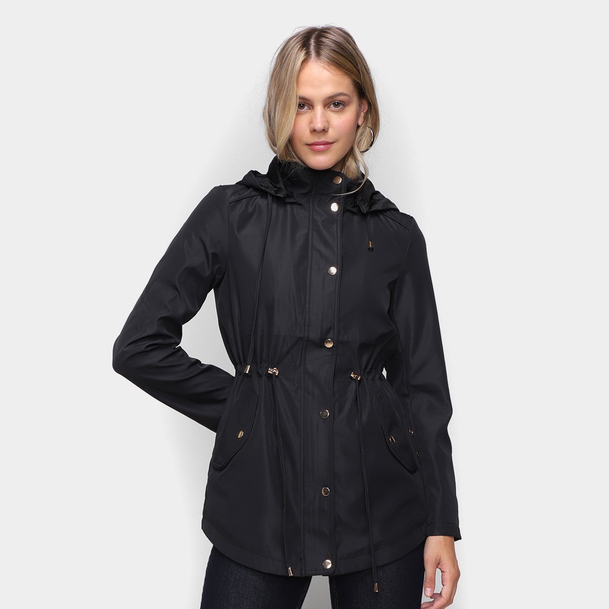 Jaqueta Pellini Parka Fina Impermeável Feminina - Preto Menor preço em Jaqueta Pellini Parka Fina Impermeável Feminina - Preto
