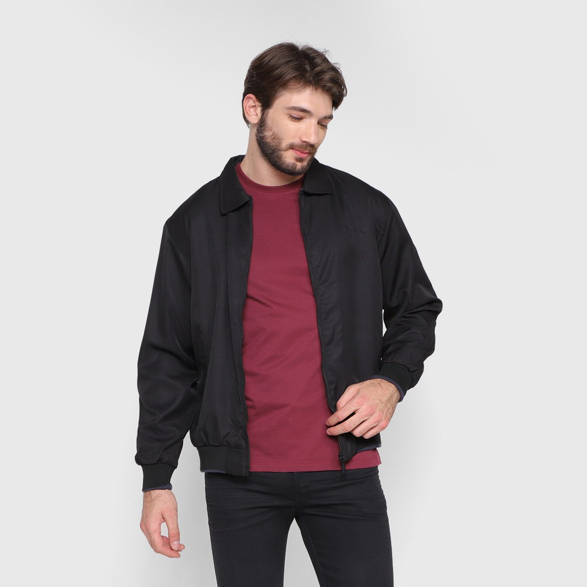 Jaqueta Pierre Cardin Gabardine Masculina - Preto Menor preço em Jaqueta Pierre Cardin Gabardine Masculina - Preto