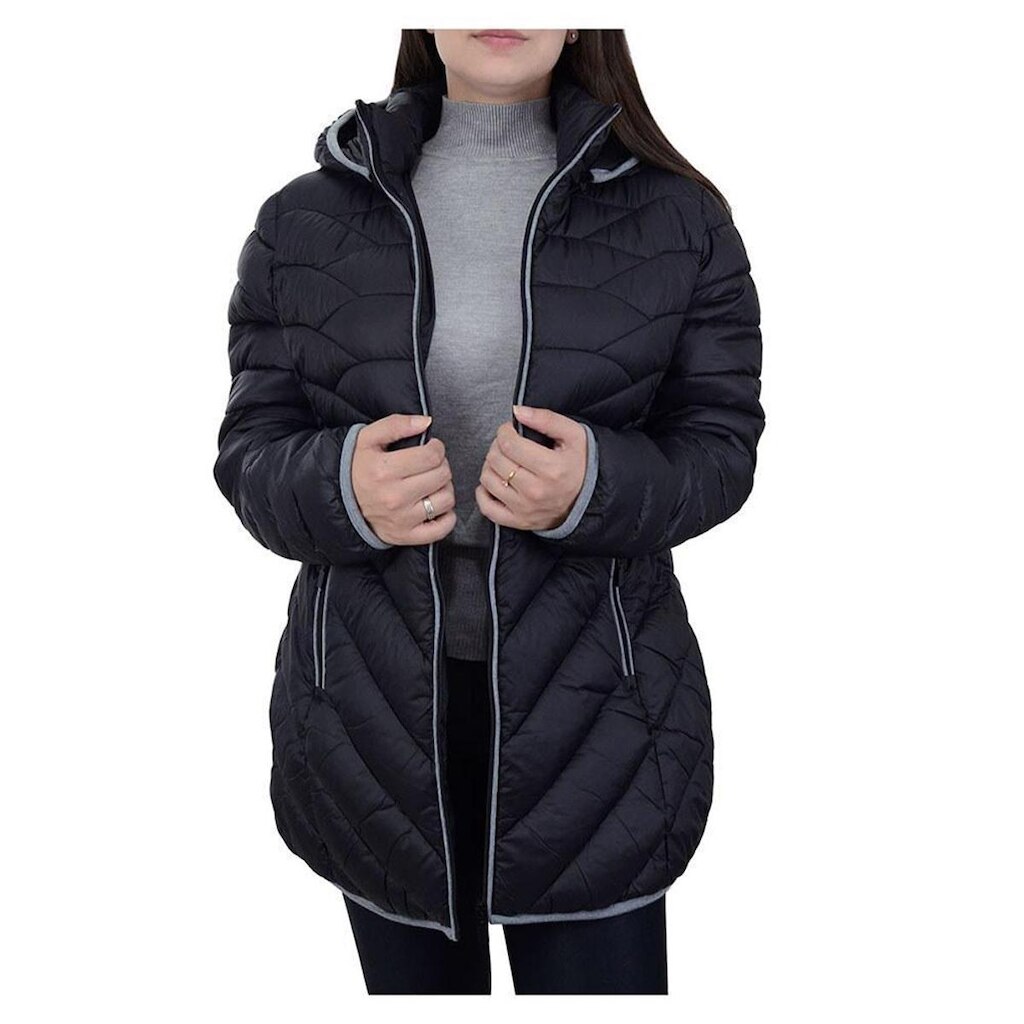 Jaqueta Plus Size Alpelo Plumas Feminina