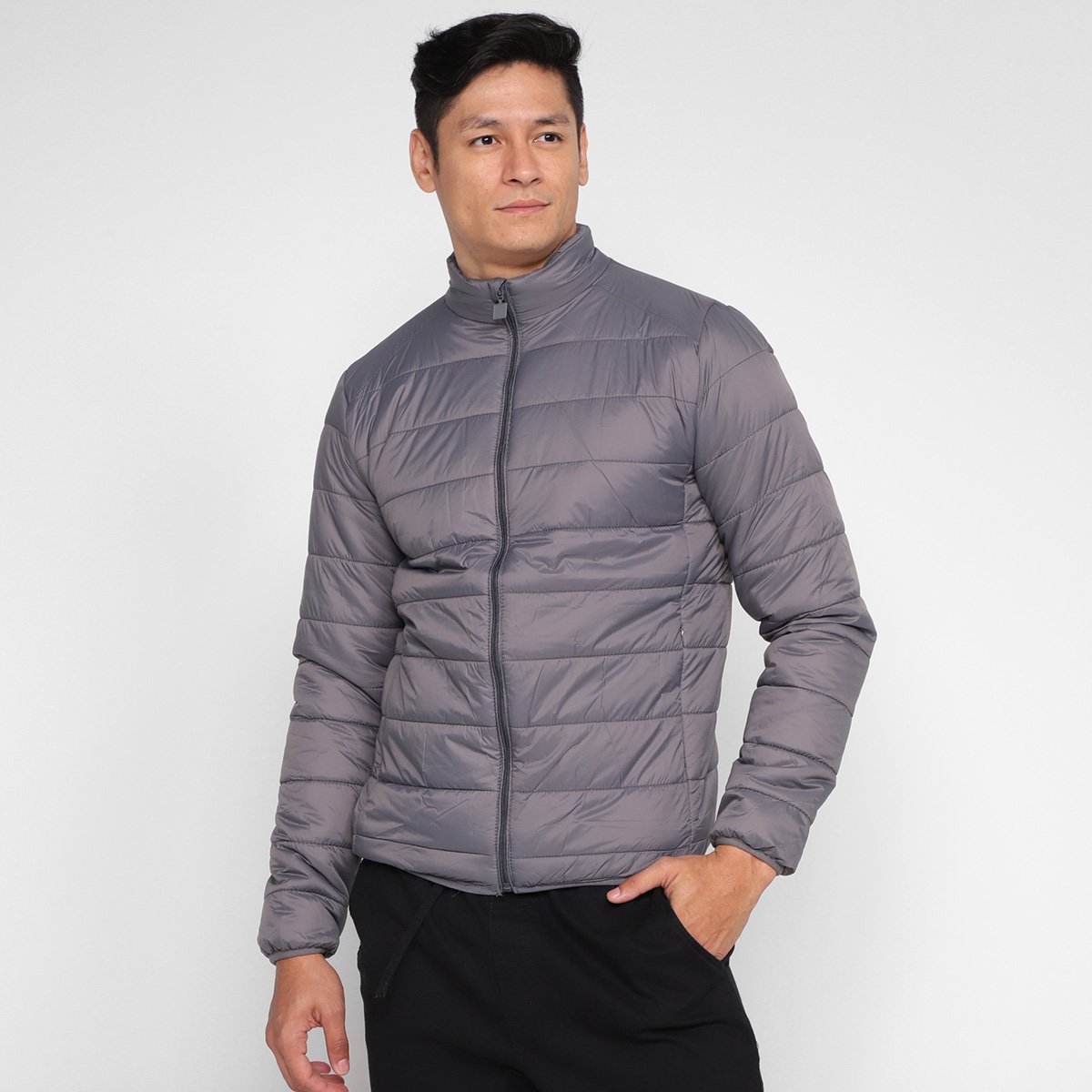 Jaqueta Puffer Blue Bay Bomber Nylon Masculina - Cinza é ruim? Jaqueta Puffer Blue Bay Bomber Nylon Masculina - Cinza é boa?