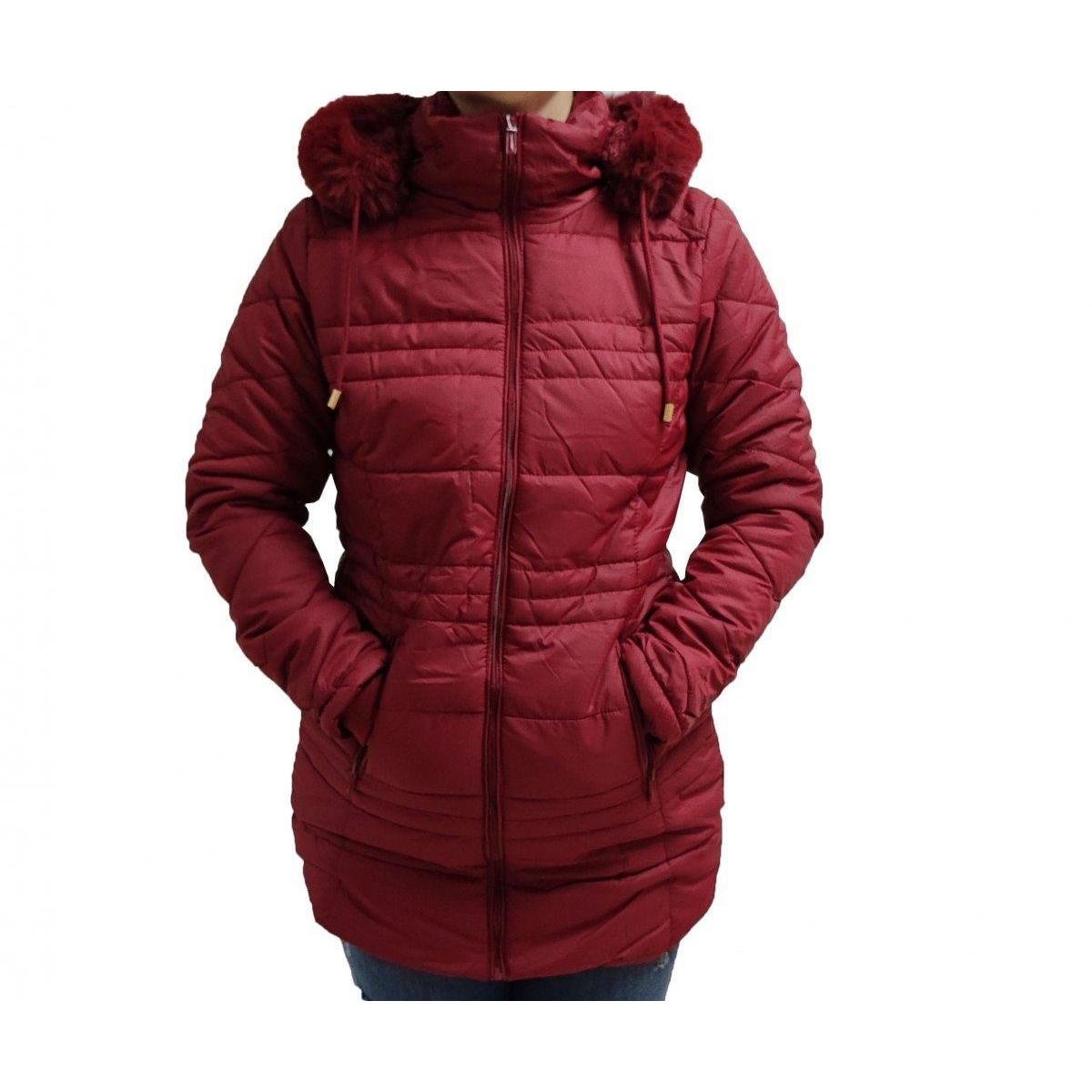 Jaqueta Puffer Dunialin Tactel Feminina 2318 - Vermelho Menor preço em Jaqueta Puffer Dunialin Tactel Feminina 2318 - Vermelho