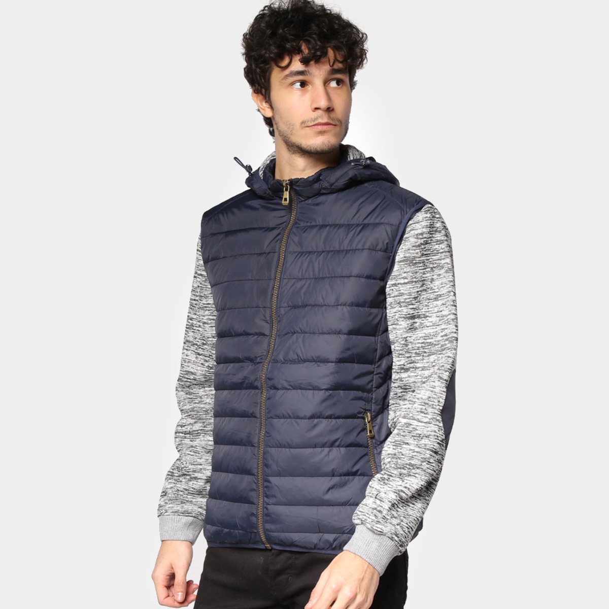 Jaqueta Puffer Eagle Rock Manga Removível Masculina - Marinho Menor preço em Jaqueta Puffer Eagle Rock Manga Removível Masculina - Marinho
