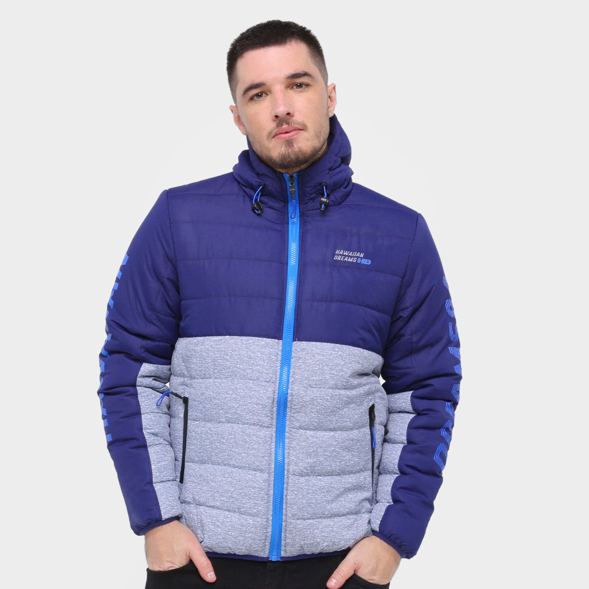 Jaqueta Puffer HD Heavy Capuz Masculina - Marinho é boa?