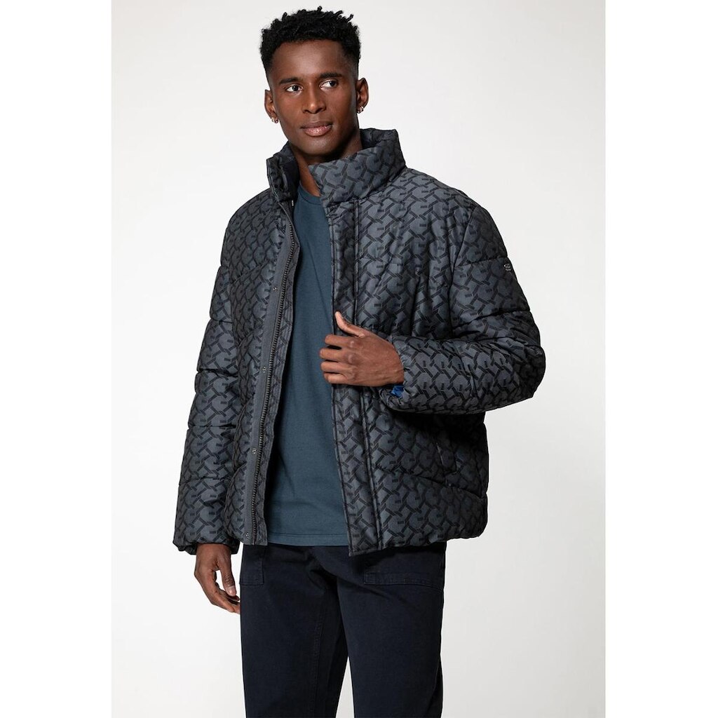Jaqueta Puffer Logo G Azul