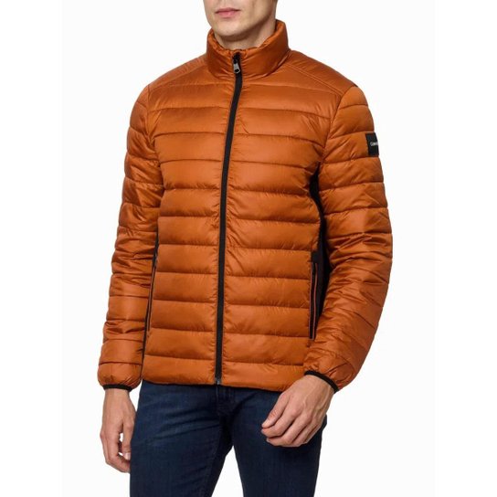 Jaqueta Puffer Masculina Calvin Klein Com Logo Lateral Zattini