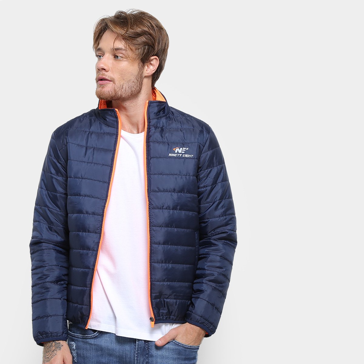 jaqueta puffer ninety eight nylon masculina