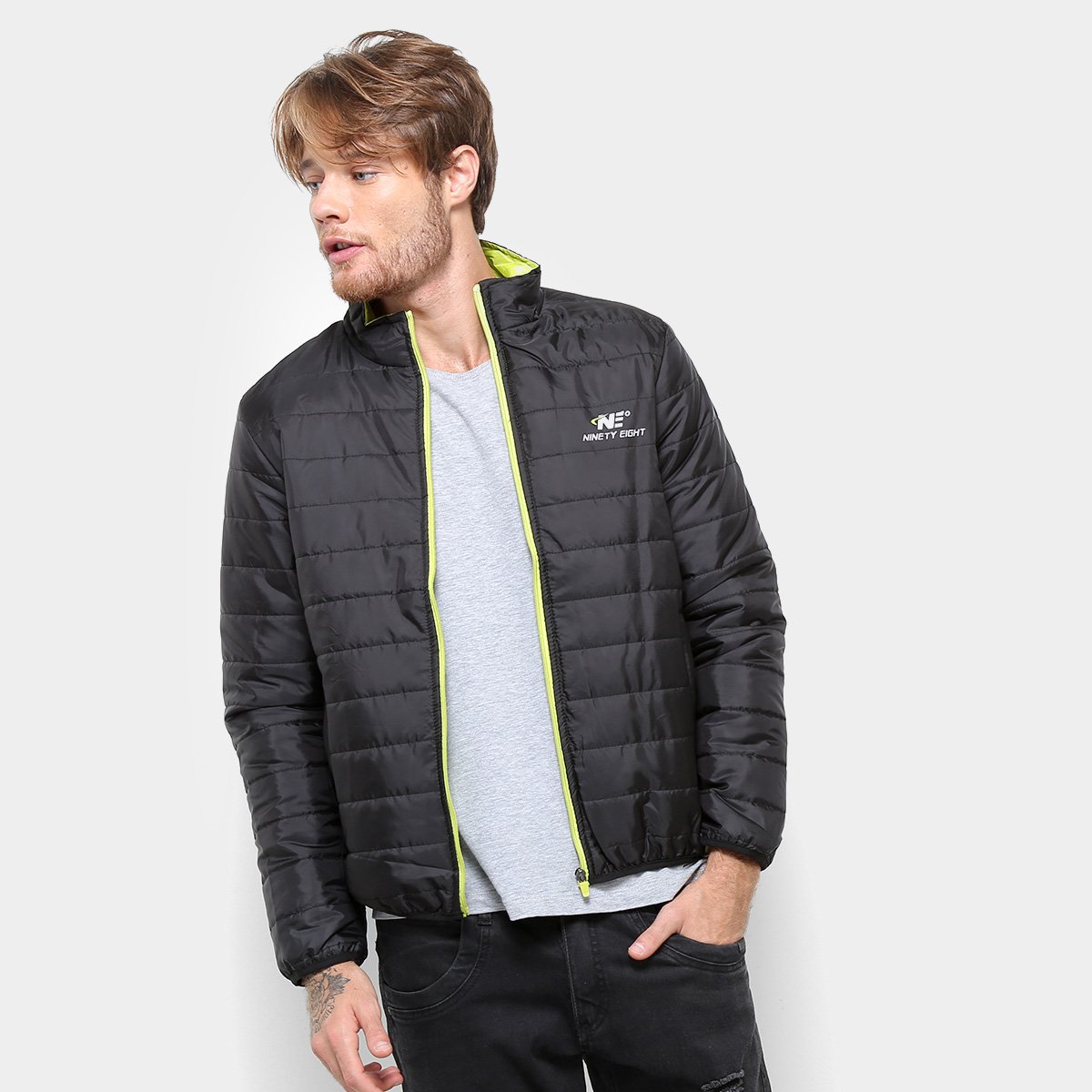 jaqueta puffer ninety eight nylon masculina