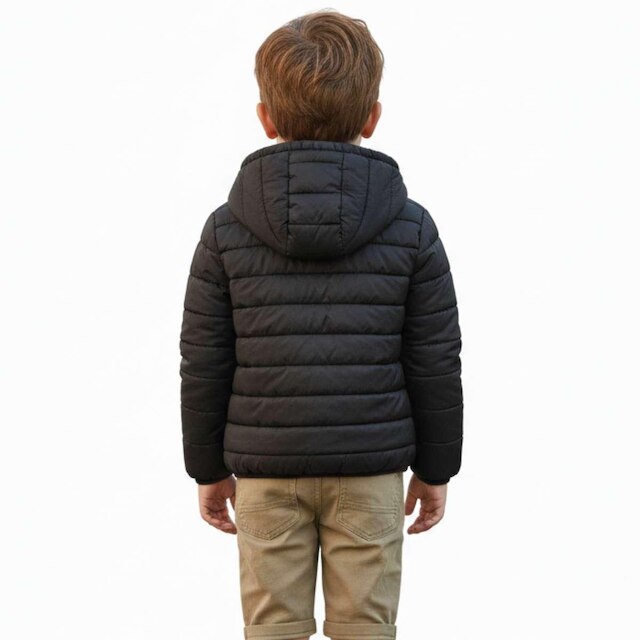 Jaqueta Puffer Ogochi Infantil Essencial Com Capuz