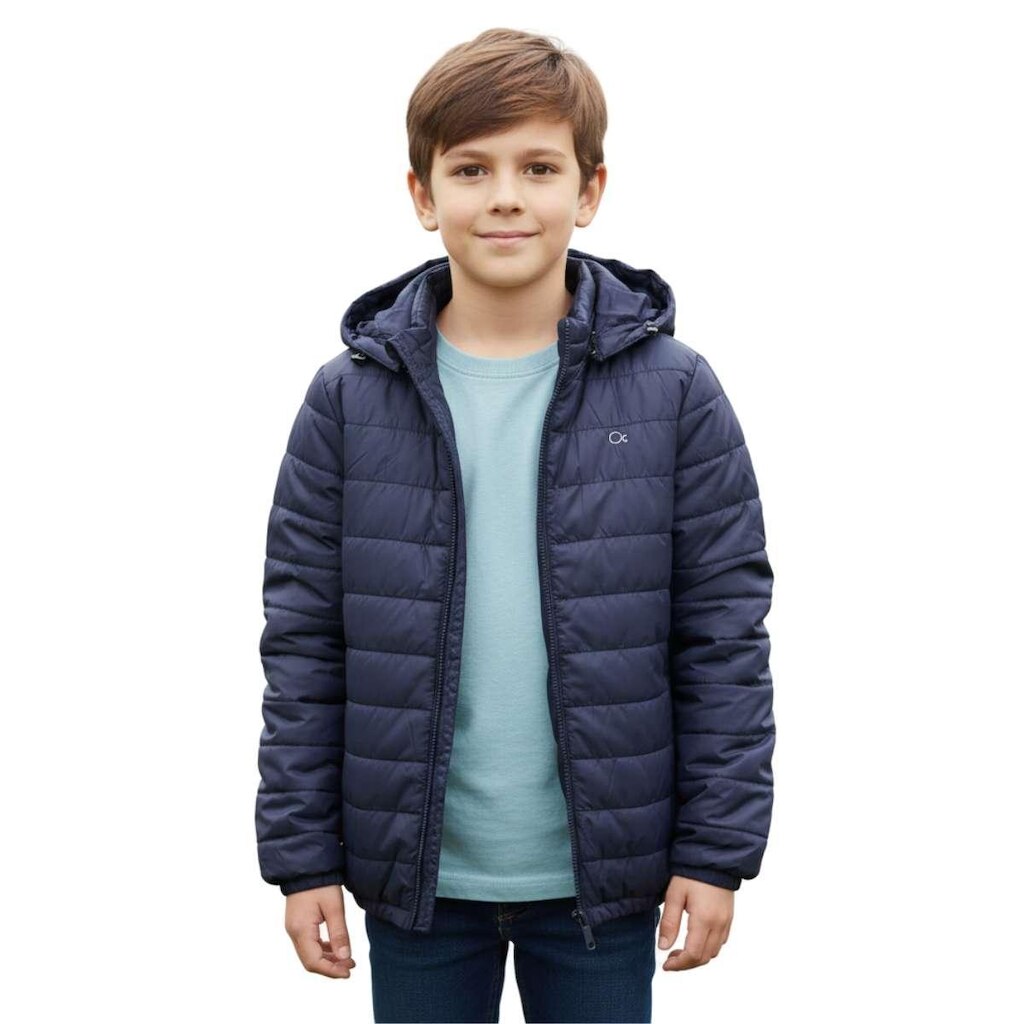 Jaqueta Puffer Ogochi Infantil Essencial Com Capuz