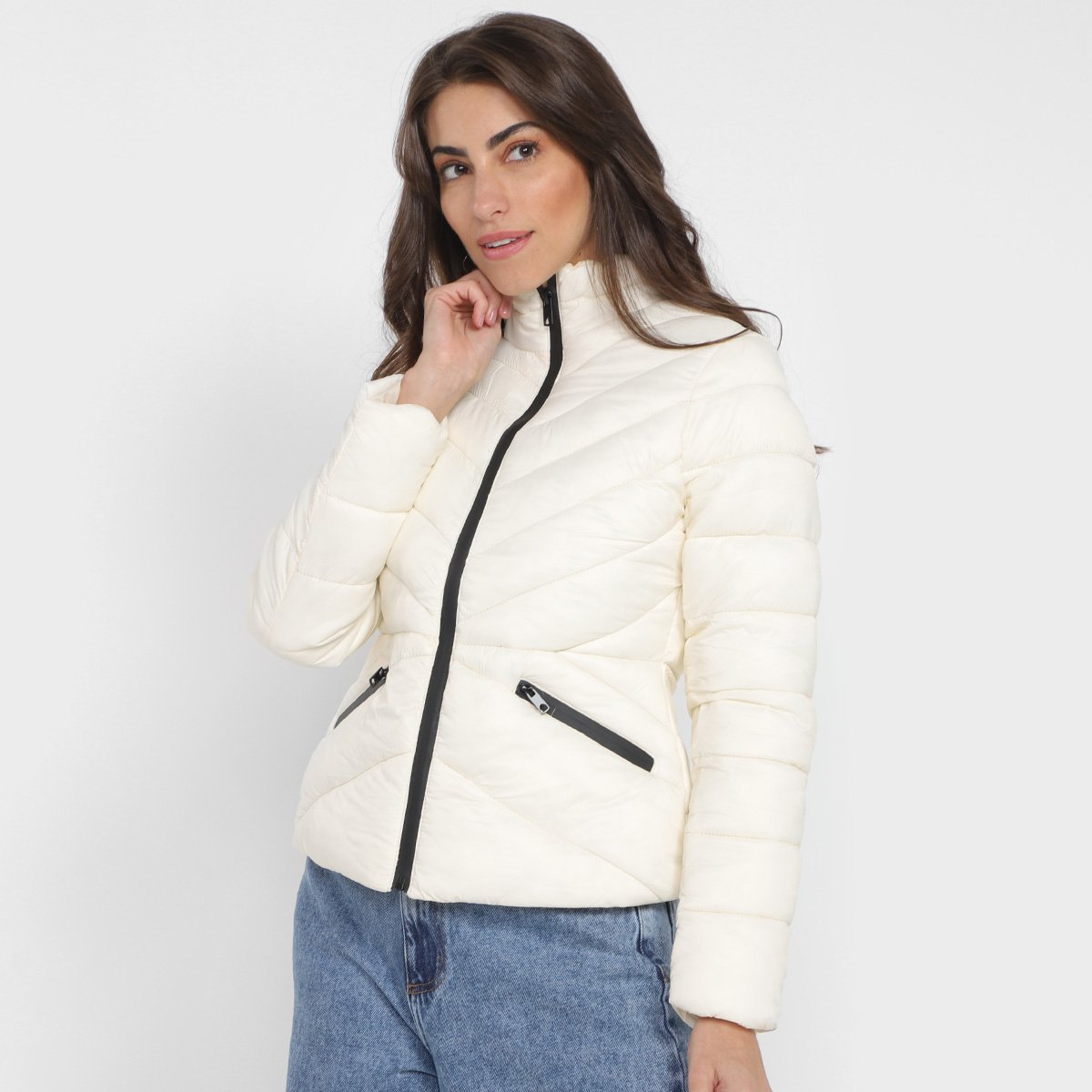 Jaqueta Puffer The Style Box Feminina - Off White é ruim? Jaqueta Puffer The Style Box Feminina - Off White é boa?