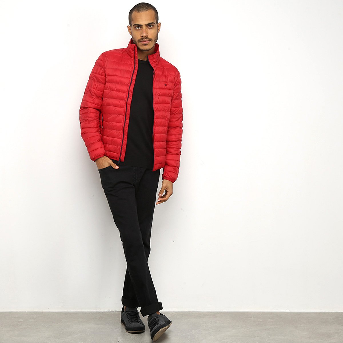 jaqueta puffer masculina tommy hilfiger