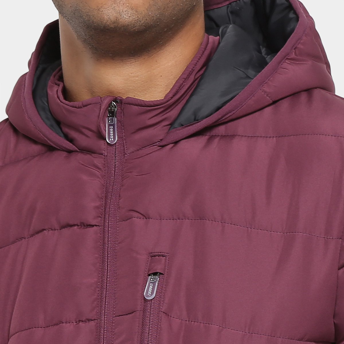 jaqueta puffer treebo básica capuz masculina