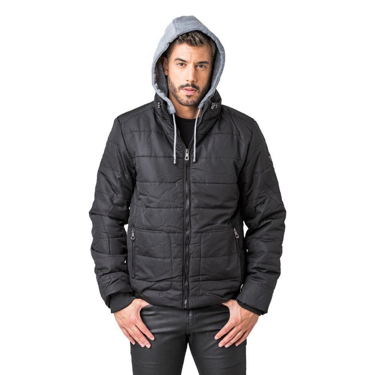 Jaqueta Puffer Zune Masculina Zíper Estilosa Moderna Macia - Preto Menor preço em Jaqueta Puffer Zune Masculina Zíper Estilosa Moderna Macia - Preto