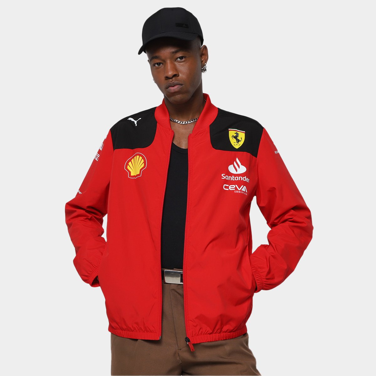 Jaqueta Puma Scuderia Ferrari Team Masculina Menor preço em Jaqueta Puma Scuderia Ferrari Team Masculina