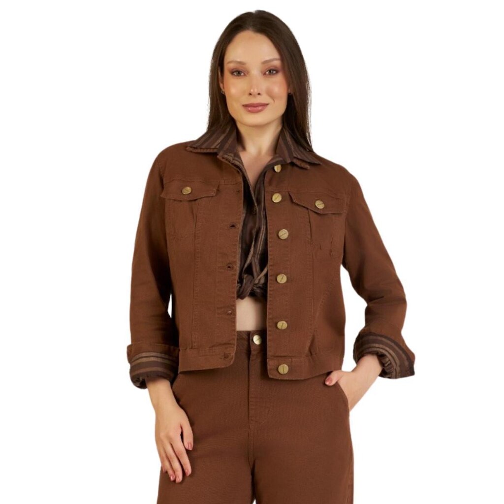 JAQUETA SARJA YOUNGSTYLE FEMININA