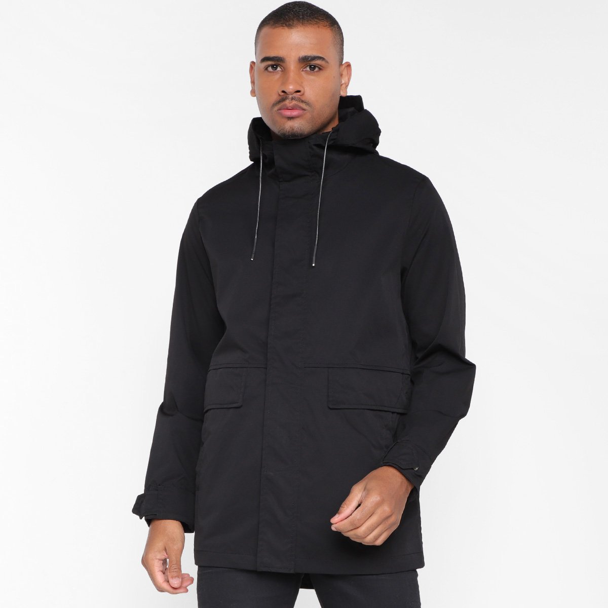 Jaqueta SeV Com Capuz Masculina - Preto Menor preço em Jaqueta SeV Com Capuz Masculina - Preto