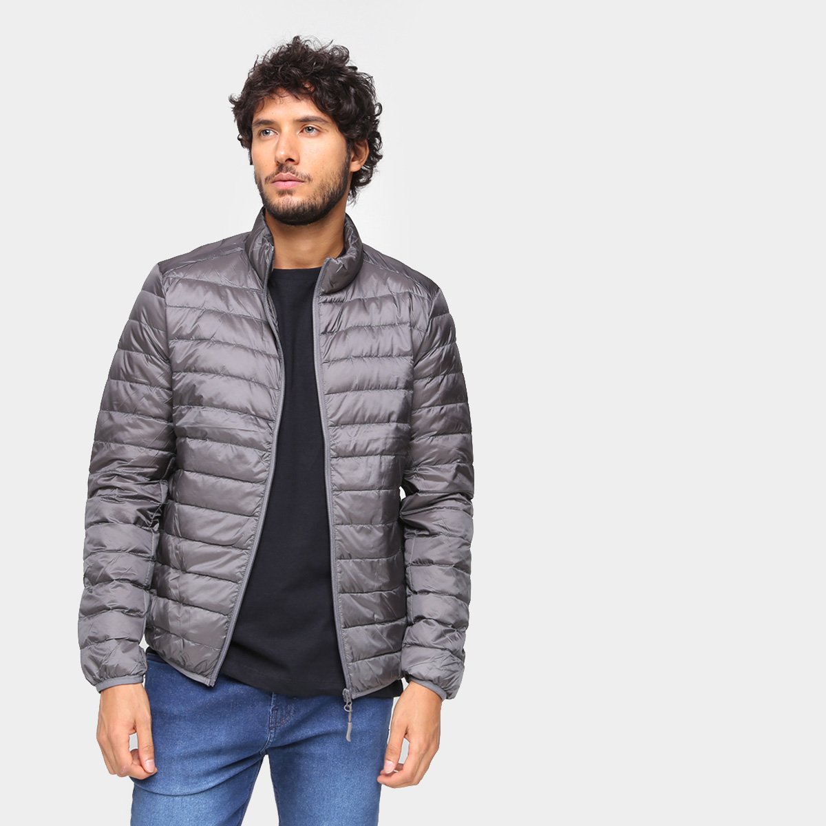 Jaqueta SeV Puffer Básica Com Capuz Masculina - Cinza é ruim? Jaqueta SeV Puffer Básica Com Capuz Masculina - Cinza é boa?