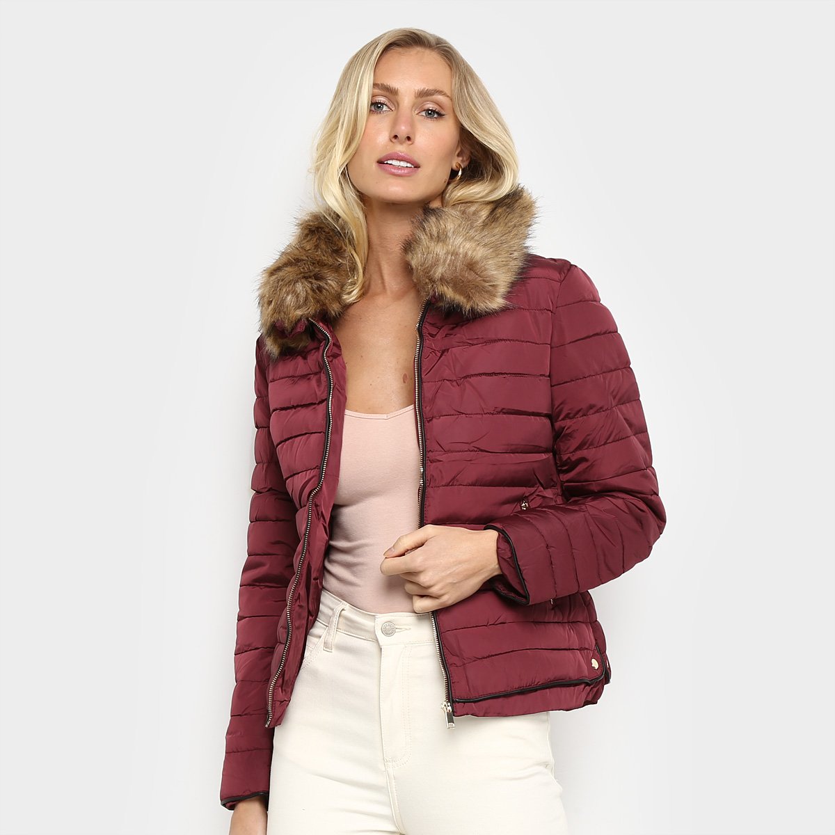 Jaqueta SeV Puffer Debrum Capuz c/ Pelo Feminina - Vinho é ruim? Jaqueta SeV Puffer Debrum Capuz c/ Pelo Feminina - Vinho é boa?