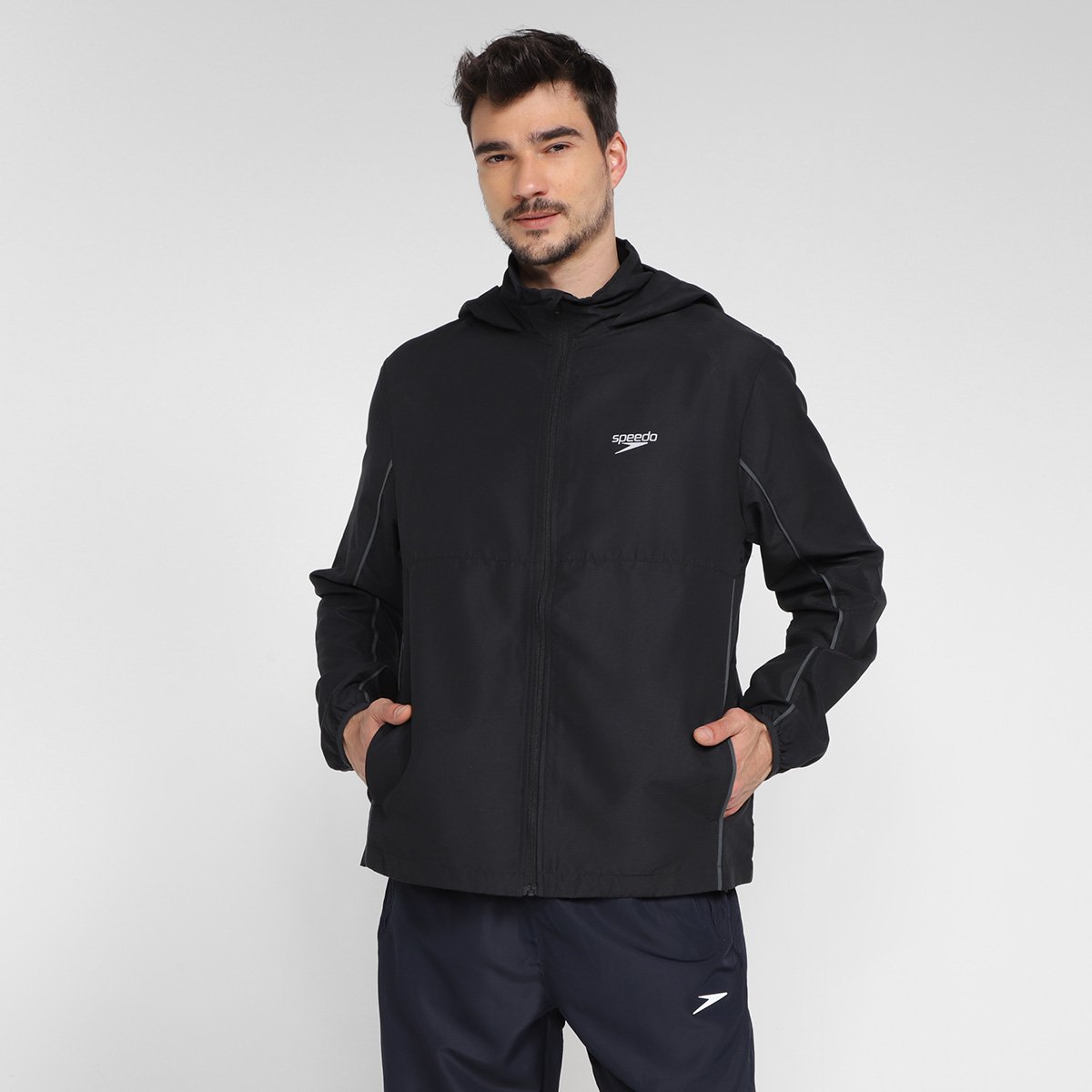 Jaqueta Speedo Ultra Active Masculina - Preto Menor preço em Jaqueta Speedo Ultra Active Masculina - Preto
