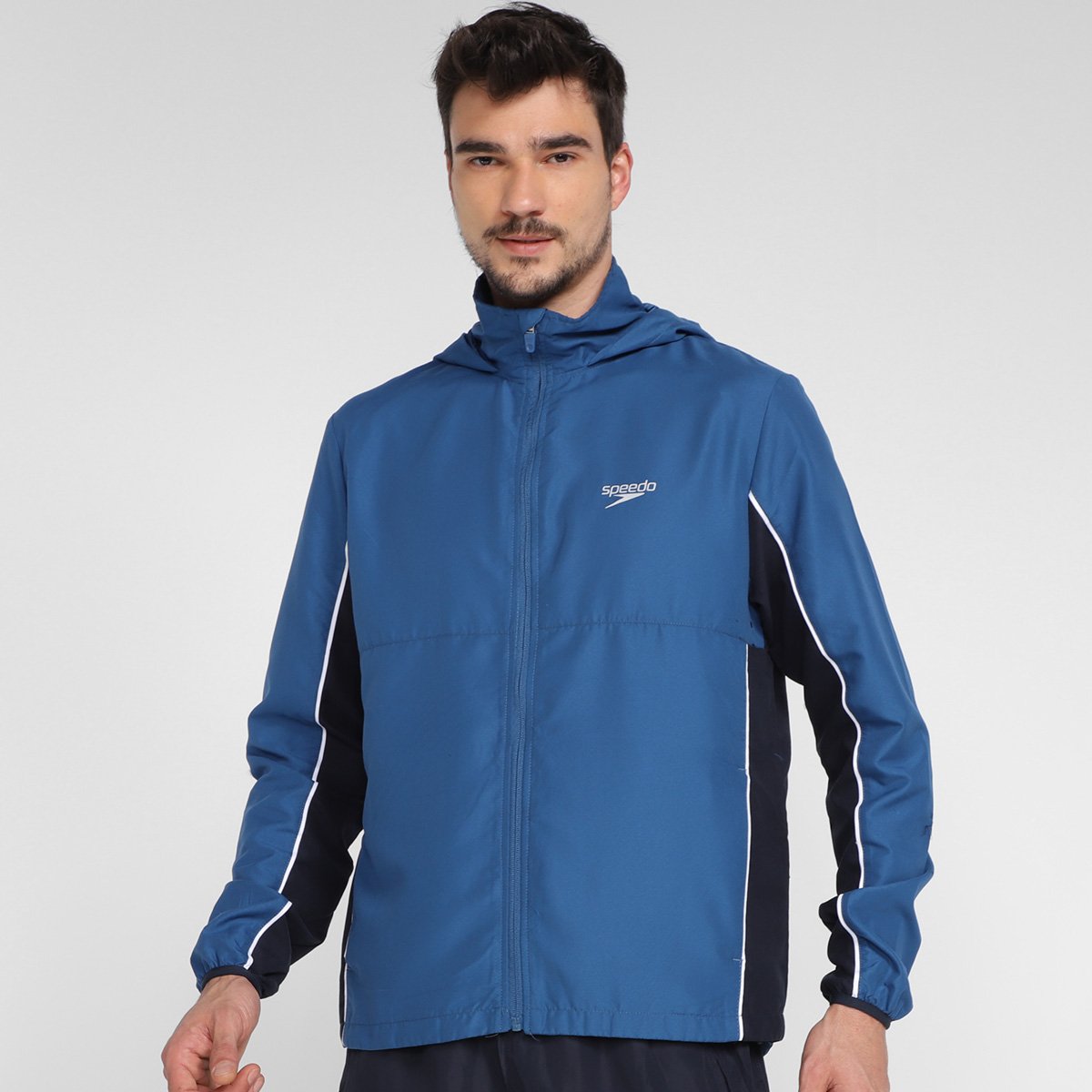 Jaqueta Speedo Ultra Active Masculina - Azul Menor preço em Jaqueta Speedo Ultra Active Masculina - Azul