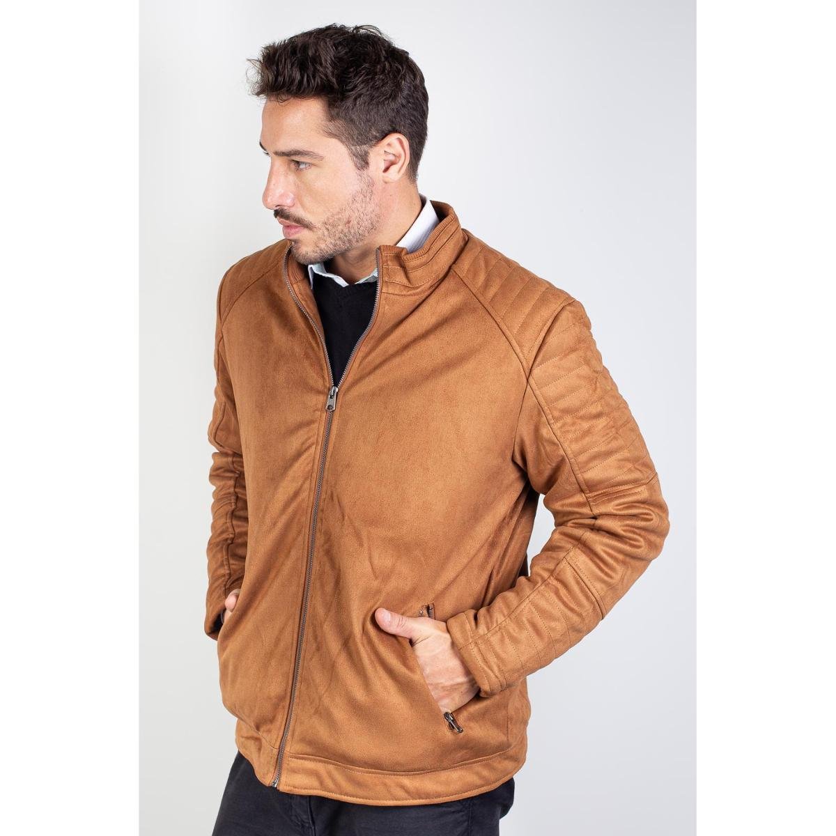 Jaqueta suede masculina forrada 94125 Menor preço em Jaqueta suede masculina forrada 94125