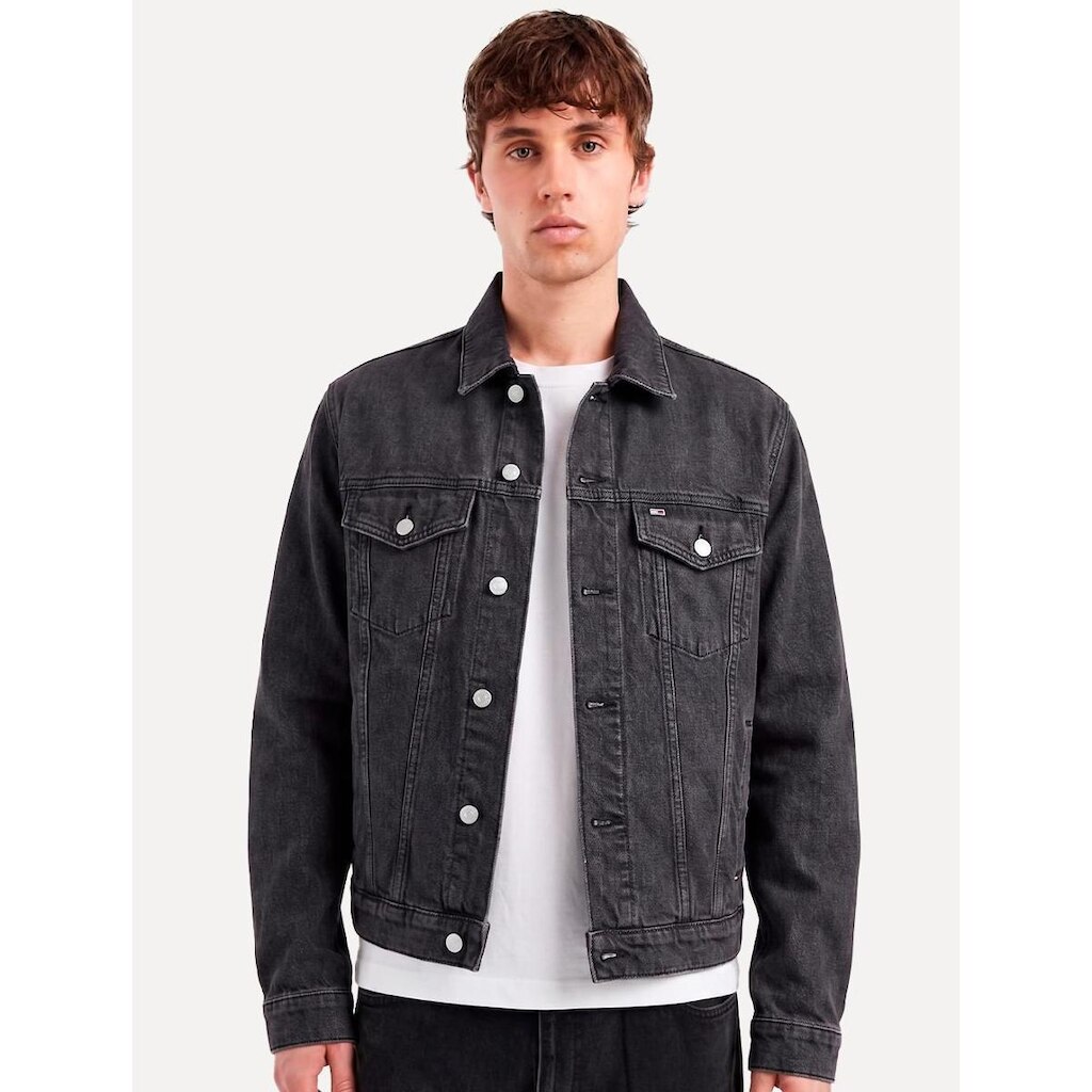 Jaqueta Tommy Jeans Masculina Regular Ryan Trucker Cinza