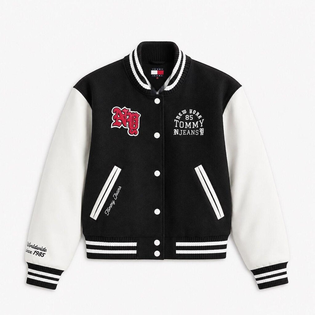 Jaqueta Tommy Jeans Wool Varsity Feminina