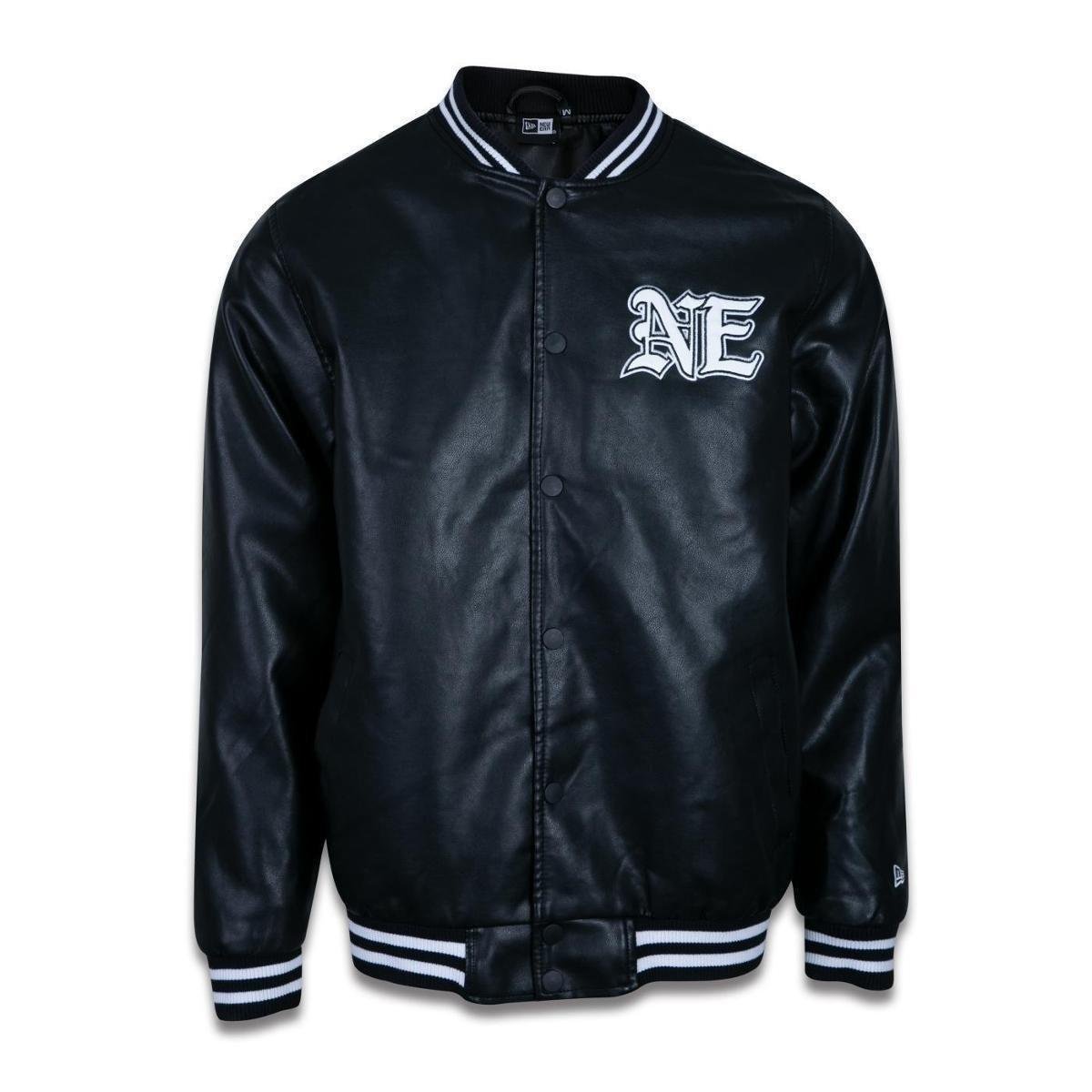 JAQUETA VARSITY BLACK SQUAD GANG PRETO NEW ERA - Preto Menor preço em JAQUETA VARSITY BLACK SQUAD GANG PRETO NEW ERA - Preto