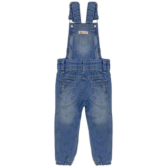 Jardineira Infantil Look Jeans Longa Jeans - UNICA - 04