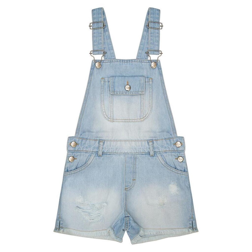 Jardineira Juvenil Look Jeans Clear Jeans - 4 - UNICA