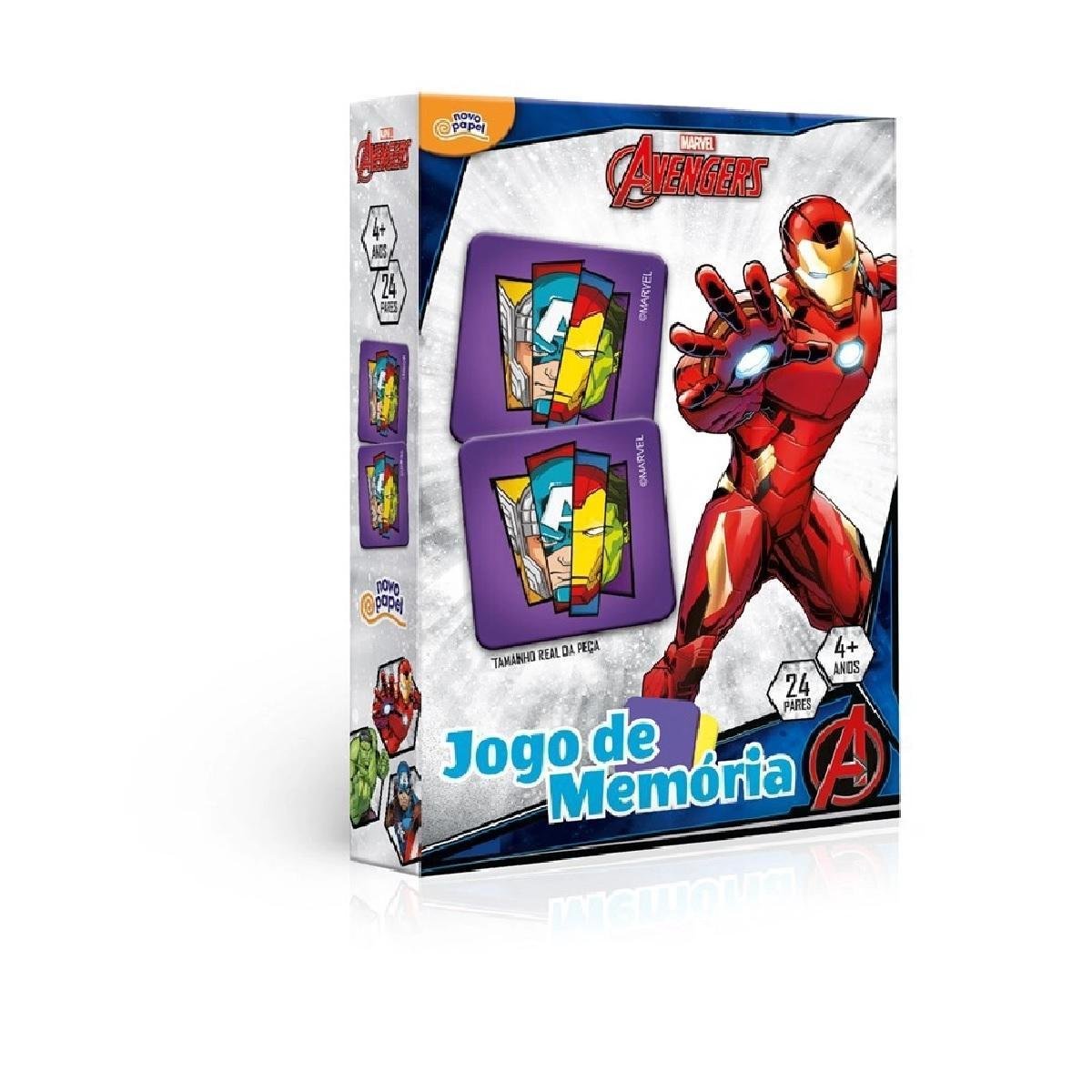 Jogo de Memoria Marvel os Vingadores 24 Pares Toyster 8038 Menor preço em Jogo de Memoria Marvel os Vingadores 24 Pares Toyster 8038