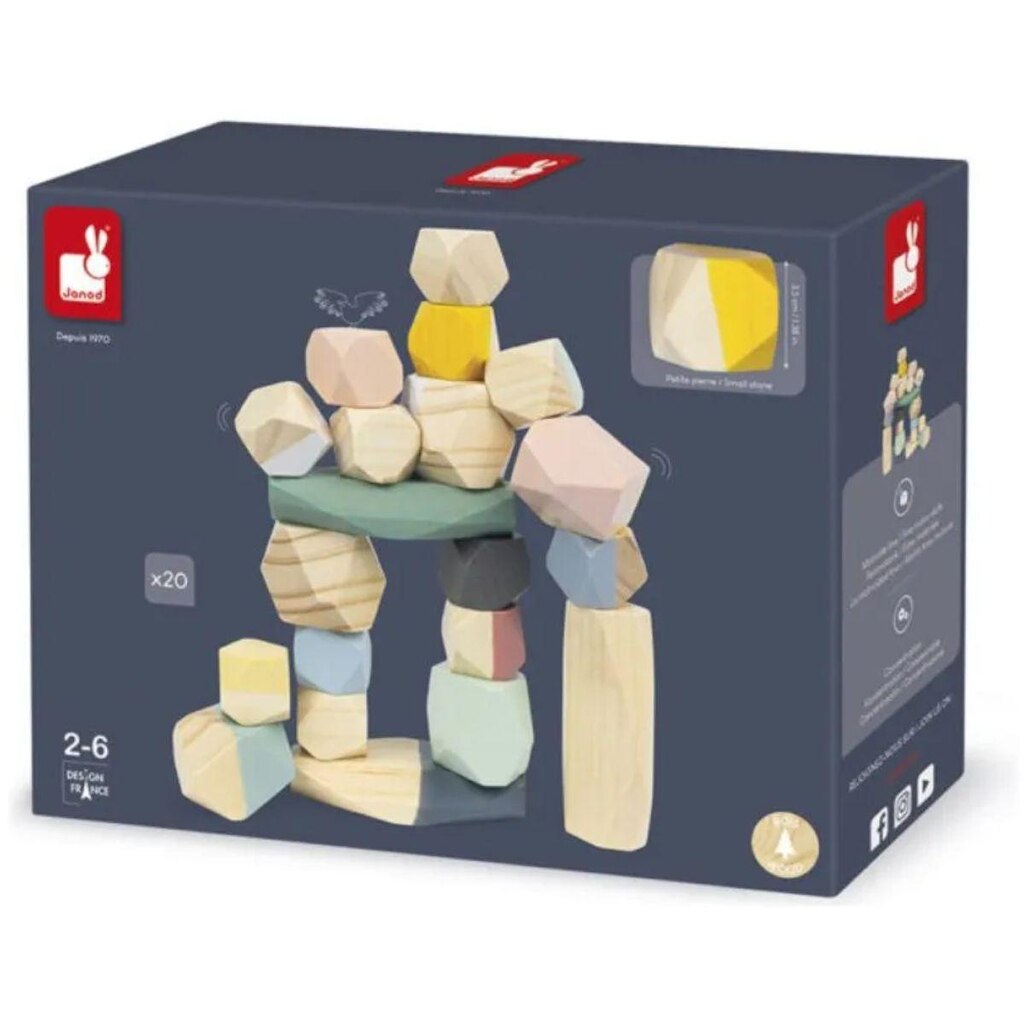 Jogo Infantil Pedrinhas do Equilibrio Sweet Cocoon Janod