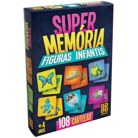 Jogo Super Memória Grow Figuras Infantis 2018 - Incolor