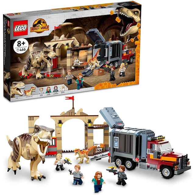 Jurassic World - Fuga dos Dinossauros Atrociraptor e T. rex - Lego ...