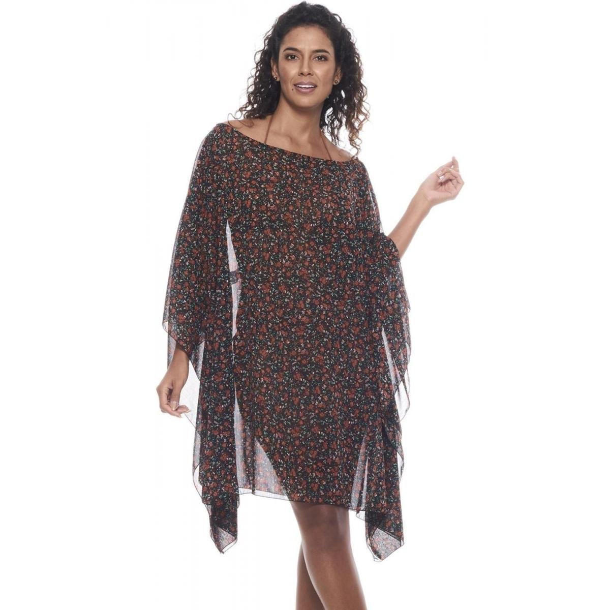 Kaftan 101 Resort Wear Vestido Crepe Estampado Menor preço em Kaftan 101 Resort Wear Vestido Crepe Estampado