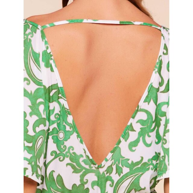 Kaftan Água Doce Estampado Araguaia