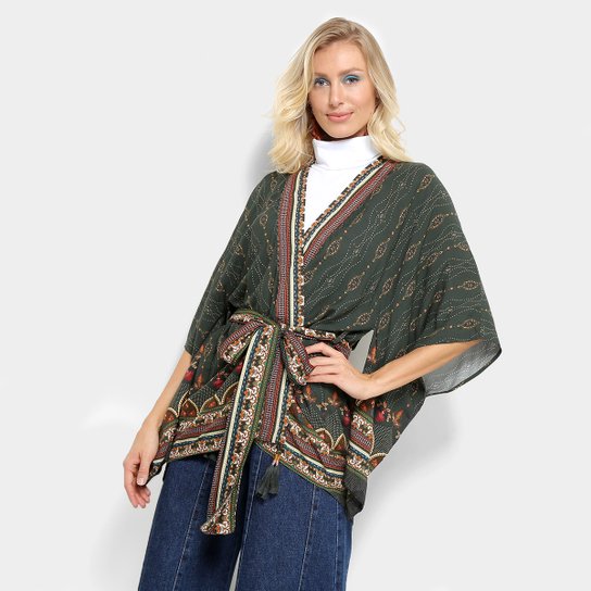 Kimono Farm Massara Feminino - Verde