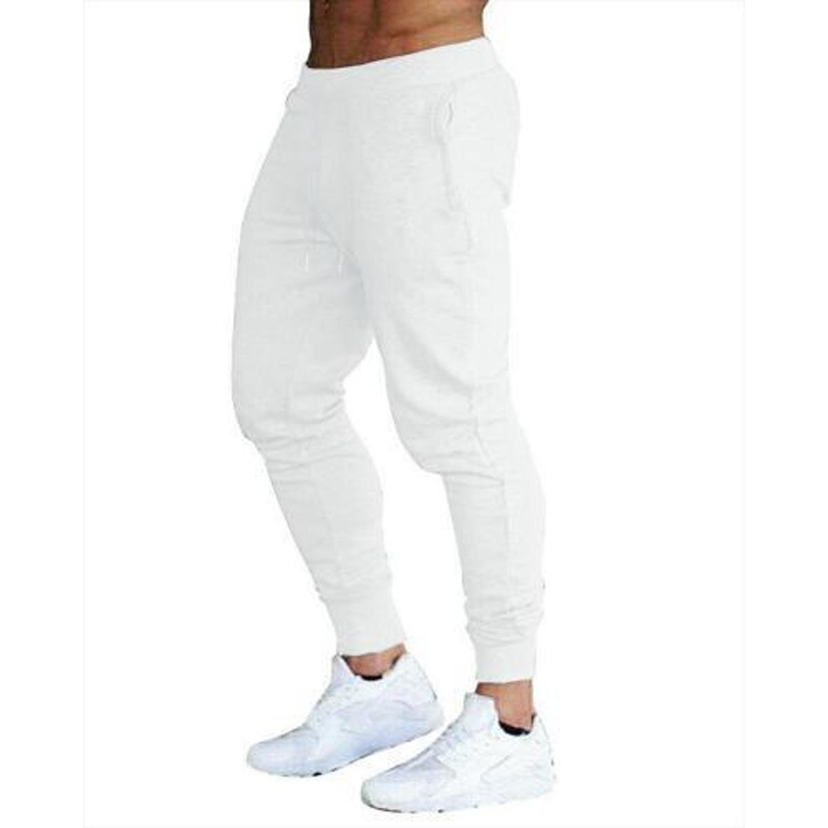 KIT 02 Calças Moletom Masculina Jogger Slim Fit Básica Lisa M9
