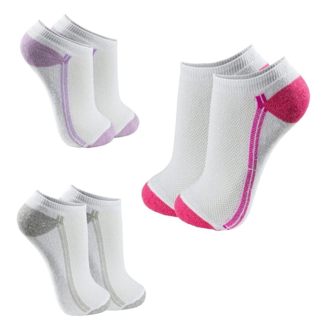 Kit 03 pares Meia Soquete Feminina Algodao Resistente e Confortavel Dallf