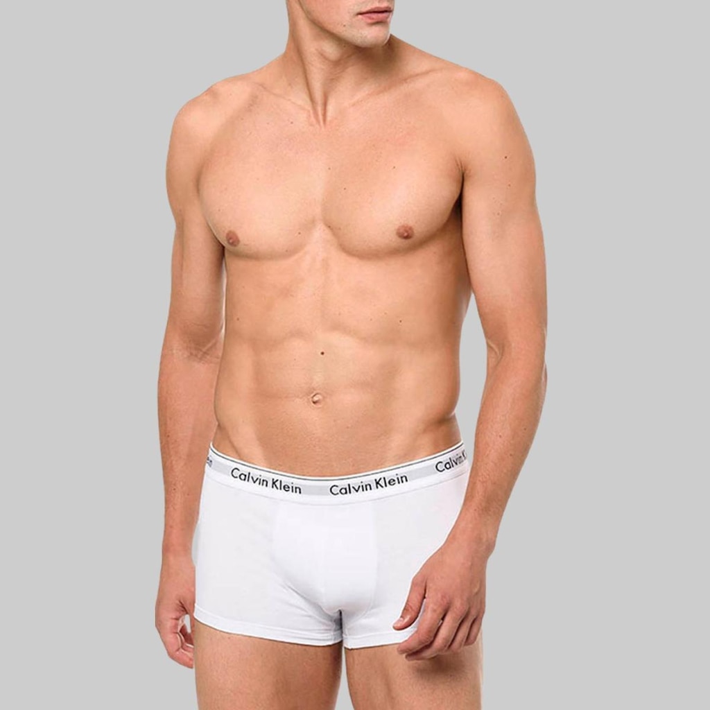 Kit 1 Camiseta Gola Careca e 2 Cuecas Trunk Calvin Klein EM0021