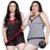 Kit 10 Baby Doll Plus Size Feminino Liganete e Renda Estampado - Sortido