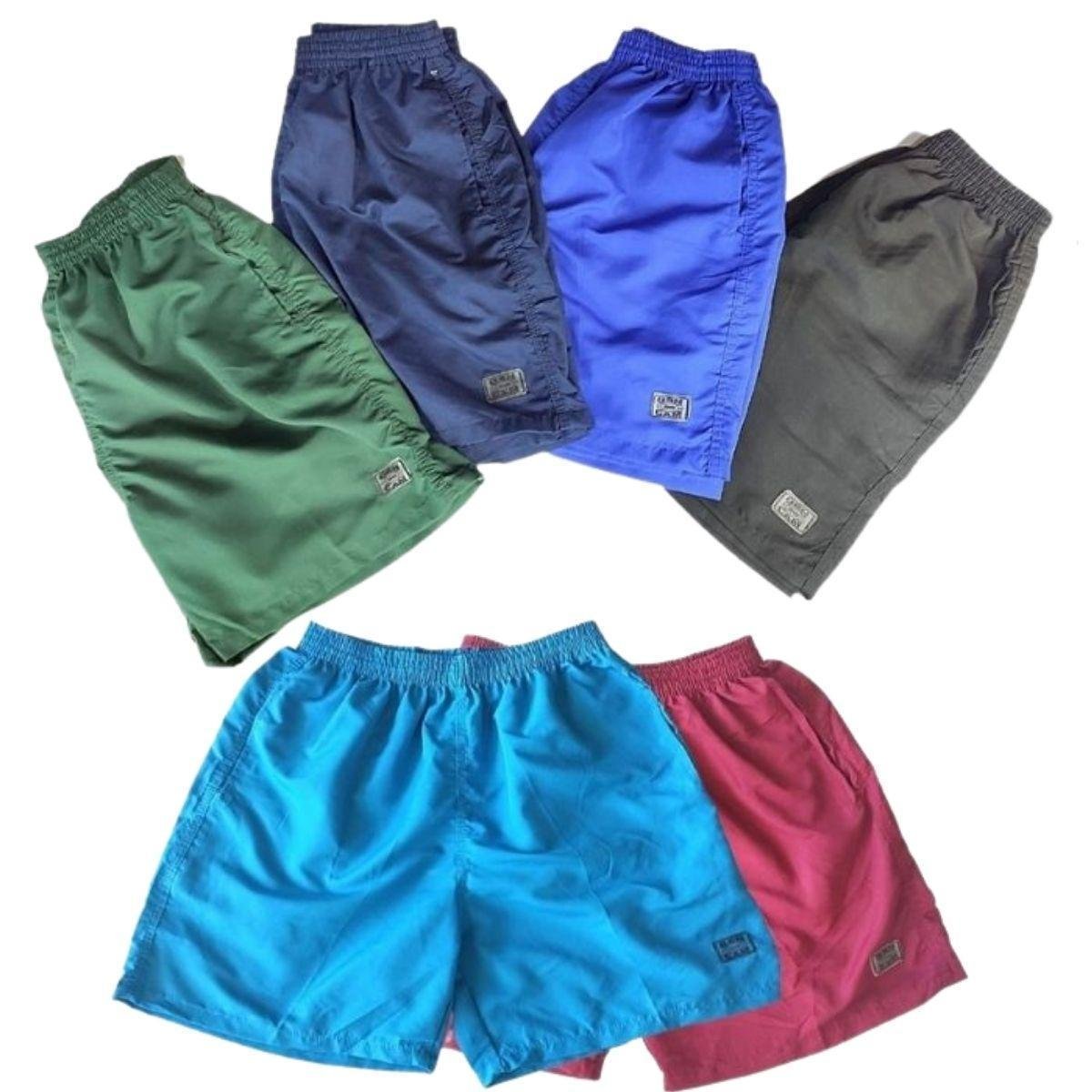 Kit 10 Bermuda Short De Tactel Básico Adulto Com Elástico Menor preço em Kit 10 Bermuda Short De Tactel Básico Adulto Com Elástico
