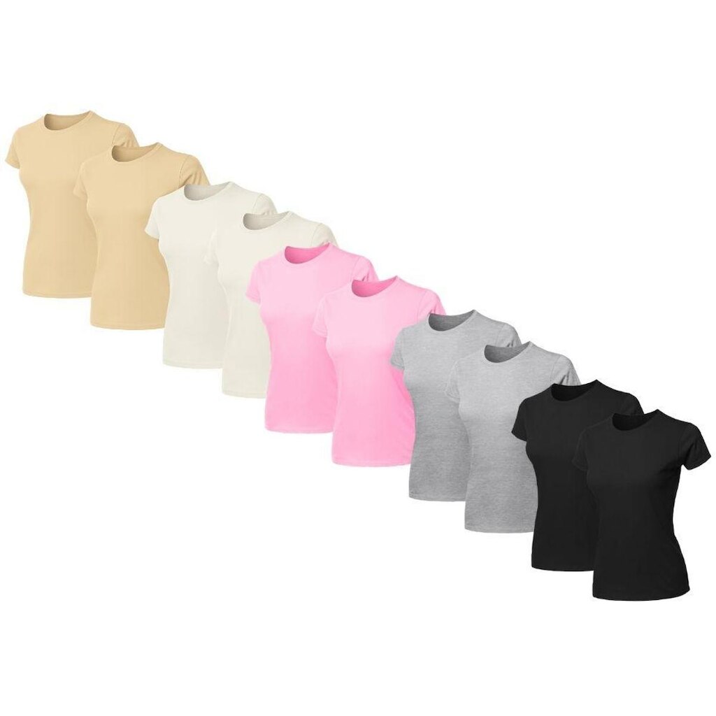 Kit 10 Blusas Feminina Camiseta Básica Algodão Baby Look