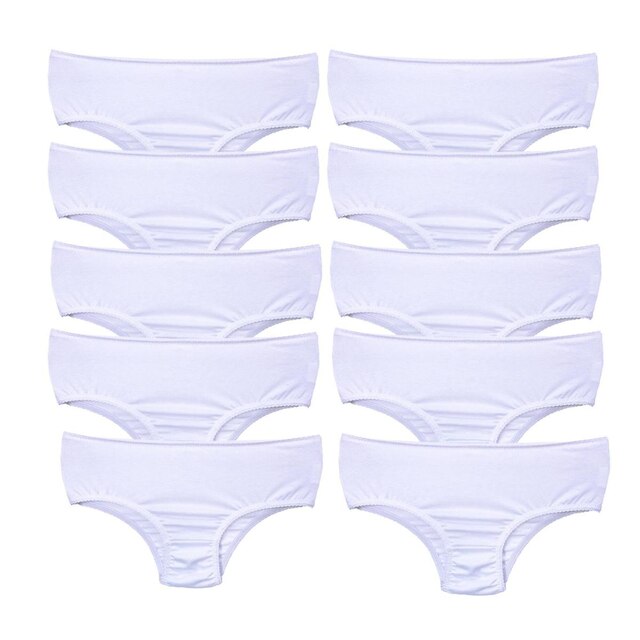Kit 10 Calcinha Infantil Criança Algodão Cotton Kids Calcinhas